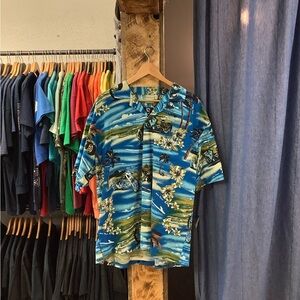 Vintage Aloha Fashion Blue Hawaiian Shirt